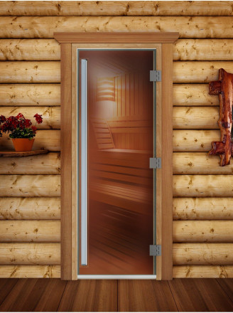 Дверь для бани и сауны Престиж бронза, 200х70 по коробке (DoorWood)
