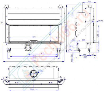 Топка для камина HEAT 3G L 140.50.01 (Romotop)