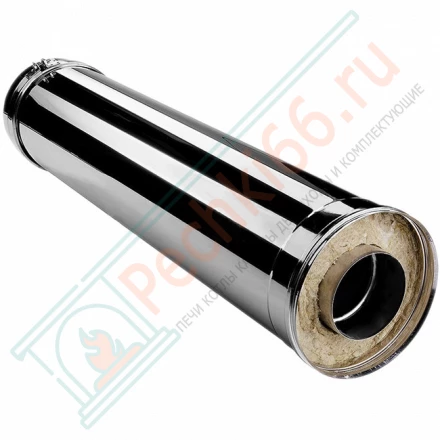 Сэндвич труба V50R с изол L=1000 (AISI-321/0,5-ОЦИНК/0,5) d-120/220 (Вулкан)