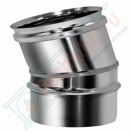 Отвод одностенный 15° (AISI-321/0,5мм) d-160 (Вулкан)
