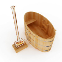 Японская баня Фурако овальная с внешней печкой 120х180х120 (НКЗ)