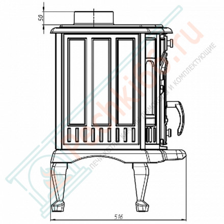 Чугунная печь Сибирь-10 (НМК)