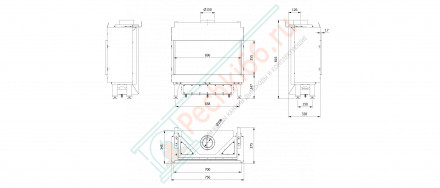 Газовый камин LEO/70/G31/37MBAR (баллонный газ) (Kratki)