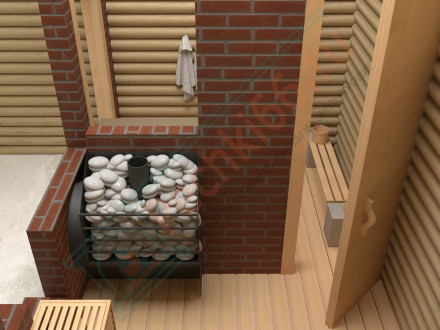 Печи для бани на 3 помещения CАБАНТУЙ 3D 16