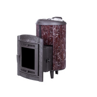 Печь для бани Атмосфера L+, усиленная каменка, ламели "Россо Леванто" (ProMetall)