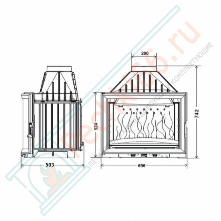 Чугунная топка INVICTA 700 PANORAMIQUE (INVICTA)