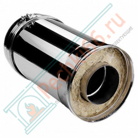 Сэндвич труба V50R с изол L=250 (AISI-321/0,8-ОЦИНК-RAL/0,5) d-115/215 (Вулкан-Cerablanket)