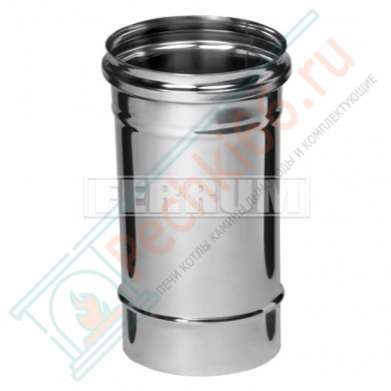 Дымоход L=0,25м (НЕРЖ-430/0,8) d-160 (Ferrum HF)
