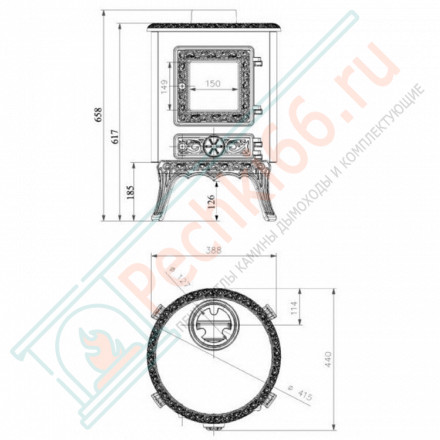 Чугунная печь-камин Palestro (Nordflam)