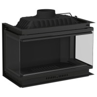 Каминная топка Font 800 L R, трехстороннее стекло (ECHA-TECH) 18 кВт