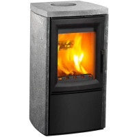 Печь-камин Aura 3, серая, талькохлорит (Varde)