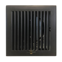 Каминная решетка с регулировкой, 170х170-D125, черная (Megaprom)