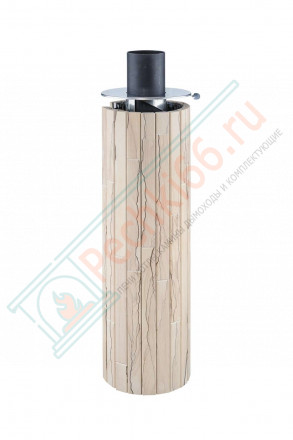 Дымоход - конвектор Окаменевшее дерево наборный, d-115, L=1000 мм (Feringer)