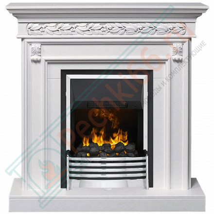 Каминокомплект Valletta - Белый (Ширина 1040 мм) с очагом Flagstaff