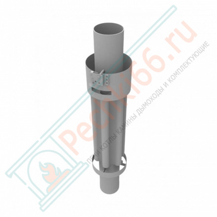 Дымоход - конвектор Окаменевшее дерево перенесённый рисунок, d-115, L=1000 мм (Feringer)