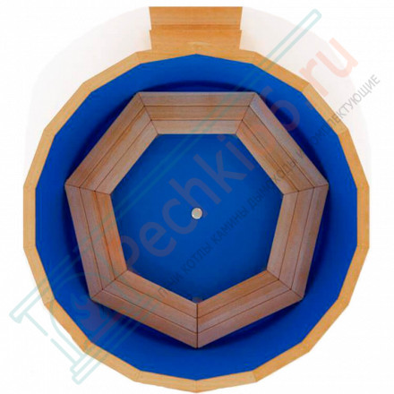 Купель кедровая Премиум круглая с пластиковой вставкой 120х120х100 (НКЗ)