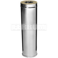 Сэндвич труба для дымохода L=1м (НЕРЖ-430/0,5-ОЦИНК/0,5) d-115/200 (Ferrum GS-Z) Сэндвич труба для дымохода L=1м (НЕРЖ-430/0,5-ОЦИНК/0,5) d-115/200 (Ferrum GS-Z)