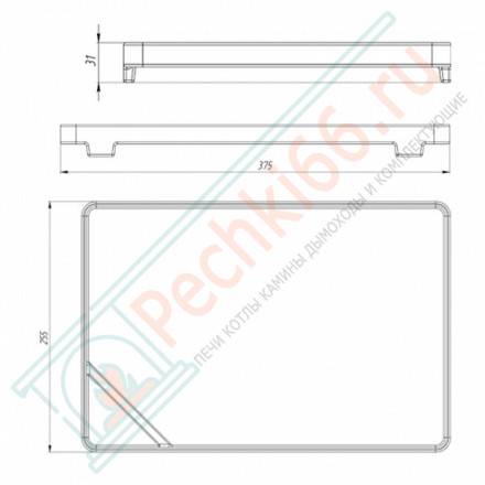 Решетка чугунная для мангала "Бургер" (Везувий)