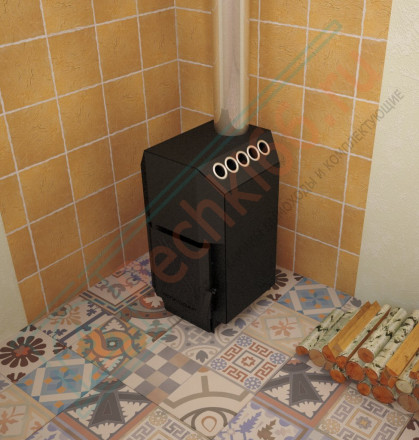 Отопительная печь ТОП-модель 140, со стальной дверцей (Теплодар) до 140 м3