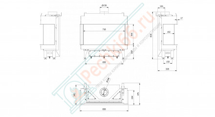 Газовый камин LEO/LP/70/G20 (магистральный газ) (Kratki)