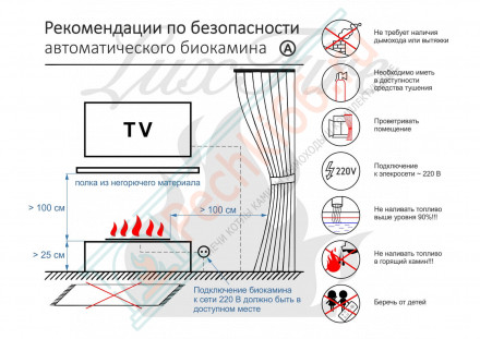 Биокамин автоматический 1300 RC INOX (Good Fire)