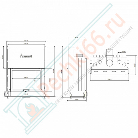 Каминная топка Flat 90/60 (A.caminetti)