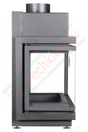 Каминная топка Альфа 700 три стекла черный шамот подовая (Экокамин) 8 кВт