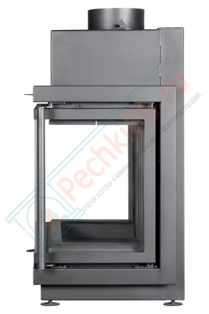 Каминная топка Альфа 700 три стекла черный шамот подовая (Экокамин) 8 кВт