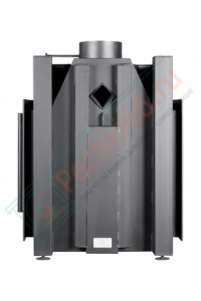 Каминная топка Альфа 700 три стекла черный шамот подовая (Экокамин) 8 кВт