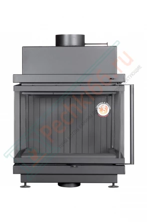 Каминная топка Альфа 700 три стекла черный шамот подовая (Экокамин) 8 кВт