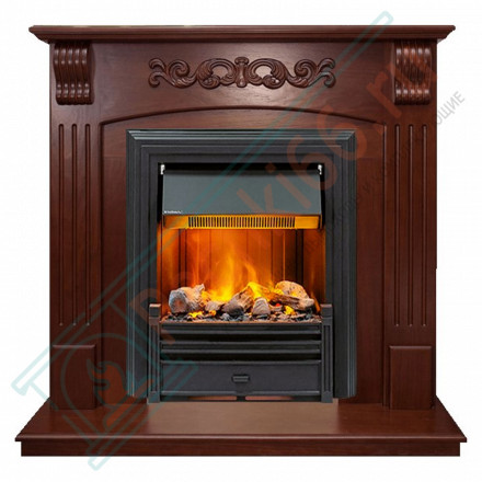 Электрический каминокомплект Sorrento угловой - Орех с очагом Danville Antique Brass FB2
