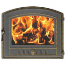 Дверца каминная чугунная 224, бронза (Везувий)