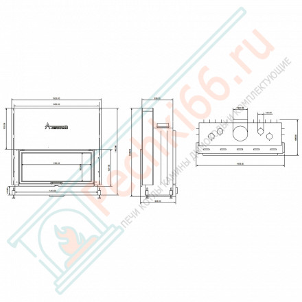 Каминная топка Flat 120/50 (A.caminetti)