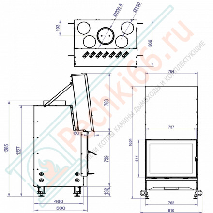 Каминная топка UNIVERS W, белый шамот (Stav)