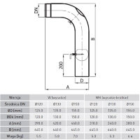 Модуль подключения 90° черный, бесшовный, с шибером и ревизией d-130 (Darco)