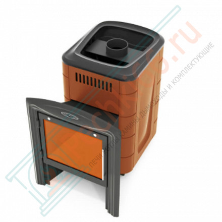 Печь для бани Компакт 2017 Carbon Витра терракота (T.M.F) до 12 м3