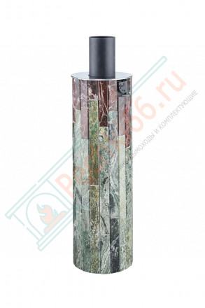 Дымоход - конвектор Жадеит + Россо Леванте, d-115, L=1000 мм (Feringer)