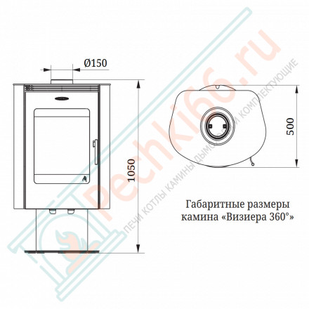 Печь-камин Визиера поворотная на 360° (T.M.F)