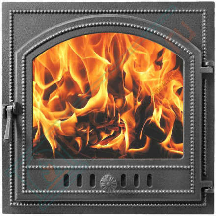 Дверца печная чугунная 205, антрацит (Везувий)