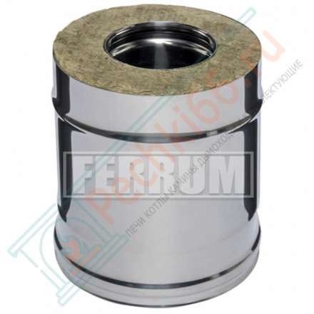 Сэндвич труба для дымохода L=0,25м (НЕРЖ-430/0,5-НЕРЖ-430/0,5) d-150/210 (Ferrum GS)