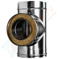 Тройник 90° с изол (НЕРЖ-321/0,5-НЕРЖ-439/0,5) d-250/330 (Дымок-Lux)