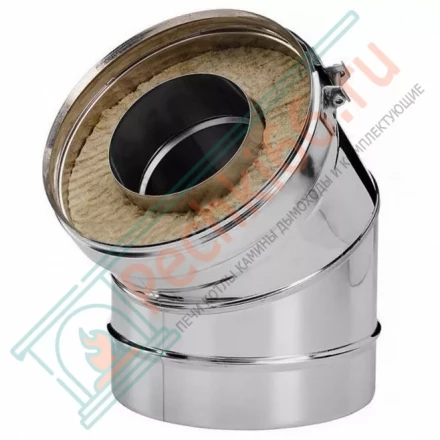 Отвод 30° V50R с изол (AISI-310S/0,8-ОЦИНК-RAL/0,5) d-160/260 (Вулкан-Cerablanket)