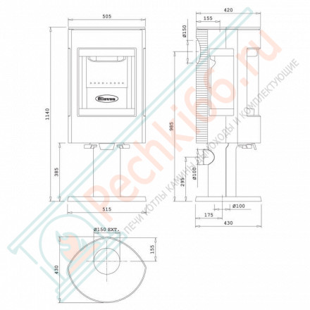 Чугунная печь ASTRO 3CB/PB (Dovre)