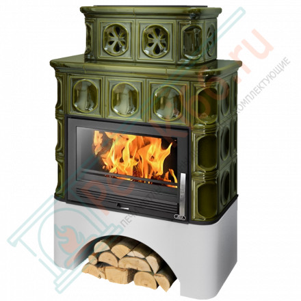 Керамическая печь Karelie, белый цоколь, 4-цвета (ABX)