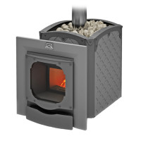 Чугунная печь для бани Былина 18 Ч Панорама (Теплодар)