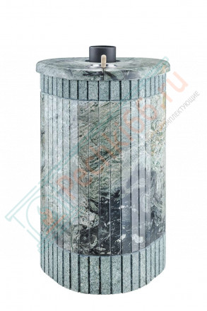 Дровяная банная печь Макси ПФ "Жадеит перенесённый рисунок + жадеит бучардированный" (Ферингер)