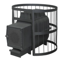 Чугунная печь для бани ПароВар 22 сетка-прут К211 (FireWay) до 24 м3