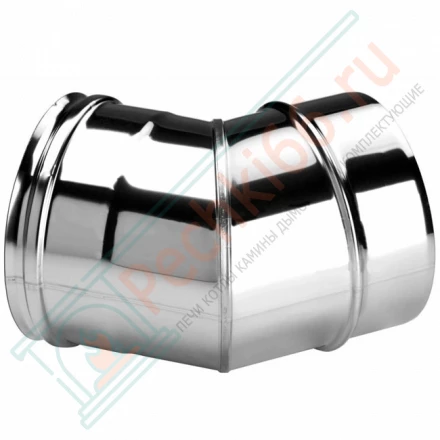 Отвод одностенный 45° (AISI-321/0,8мм) d-130 (Вулкан)