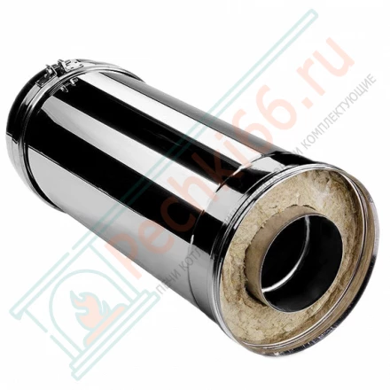 Сэндвич труба V50R с изол L=500 (AISI-321/0,8-AISI-304/0,5) d-120/220 (Вулкан)