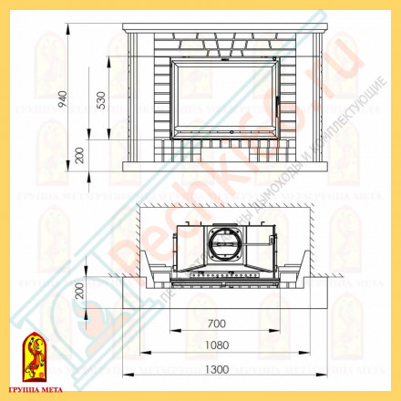 Облицовка Симфония 700, бежевый, терракотовый (Мета)